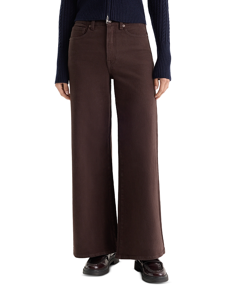 Good American Good Waist Palazzo Ankle Jeans in Espresso