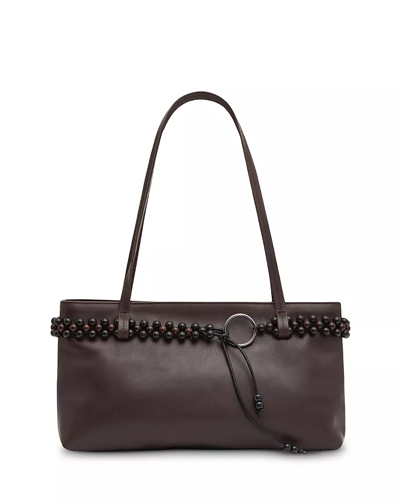 St. Agni Bead Belt Leather Structured Shoulder Bag