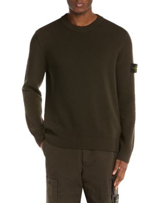 Maglia Logo Patch Knit Wool Sweater