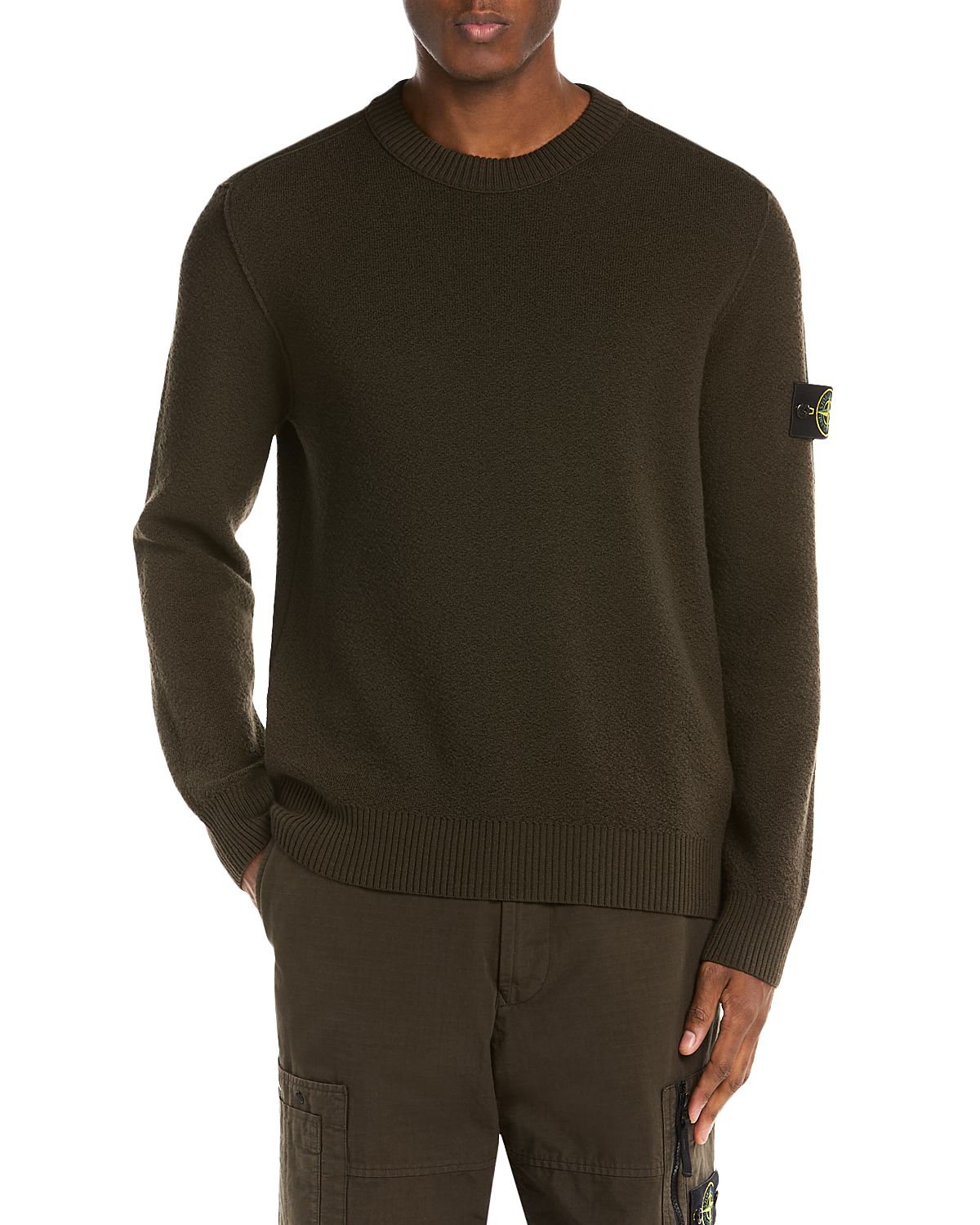 Stone Island Maglia Logo Patch Knit Wool Sweater