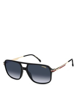 Carrera Rectangular Double Bridge Sunglasses, 59mm