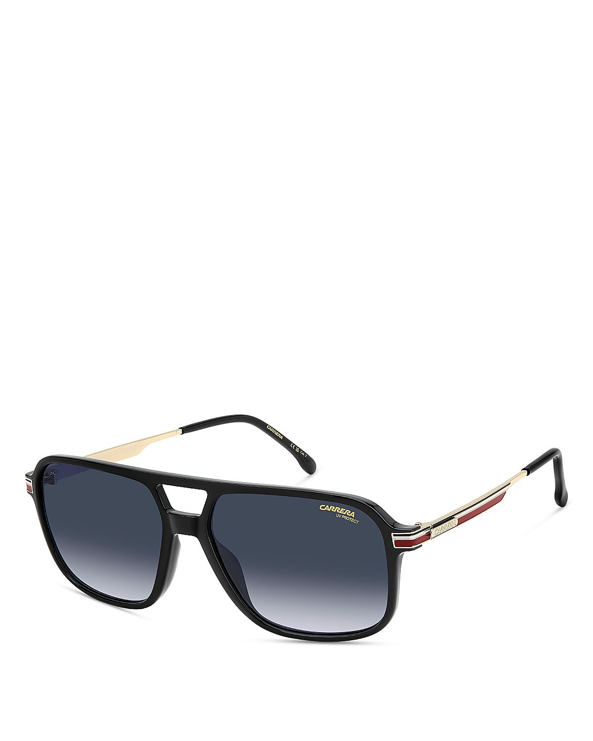 Carrera Rectangular Double Bridge Sunglasses, 59mm