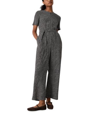 Check Short Sleeve Jumpsuit