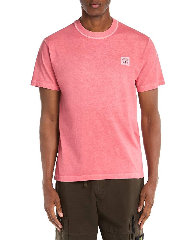 Stone Island Compass Patch Cotton Crewneck T-Shirt