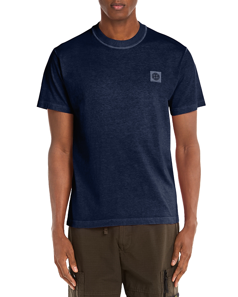 Stone Island Compass Patch Cotton Crewneck T-Shirt