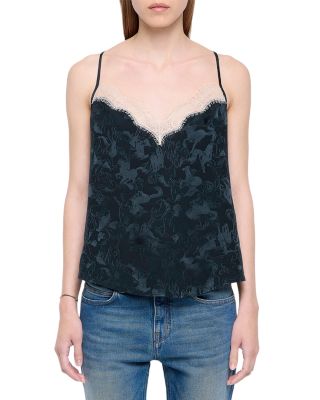 Cespa Jacquard Horses Silk Camisole