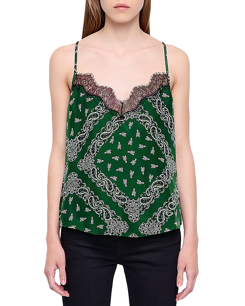 Zadig & Voltaire Cespa Bandana Print Silk Camisole Top