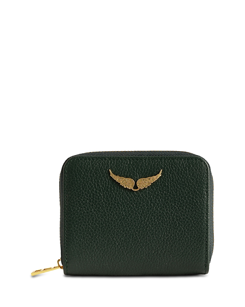 Zadig & Voltaire Mini Grained Leather Zip Wallet · OS