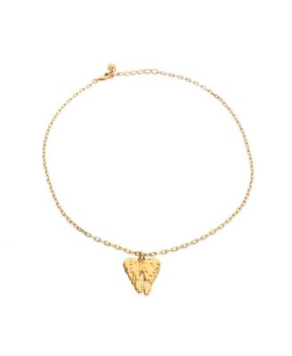  Short  Gold-Plated Necklace with Wing Detail