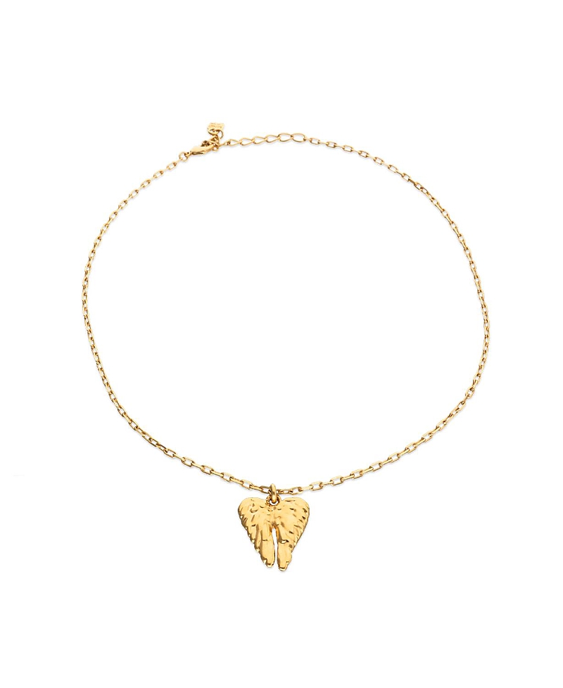 UNOde50 Short Gold-Plated Necklace with Wing Detail