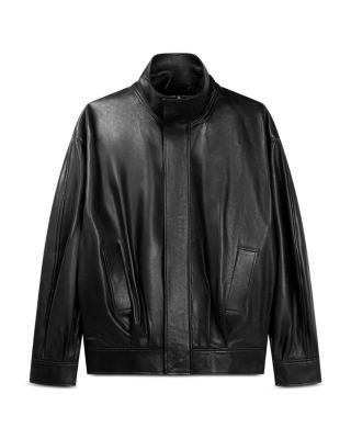 Paulo Stand Collar Leather Jacket