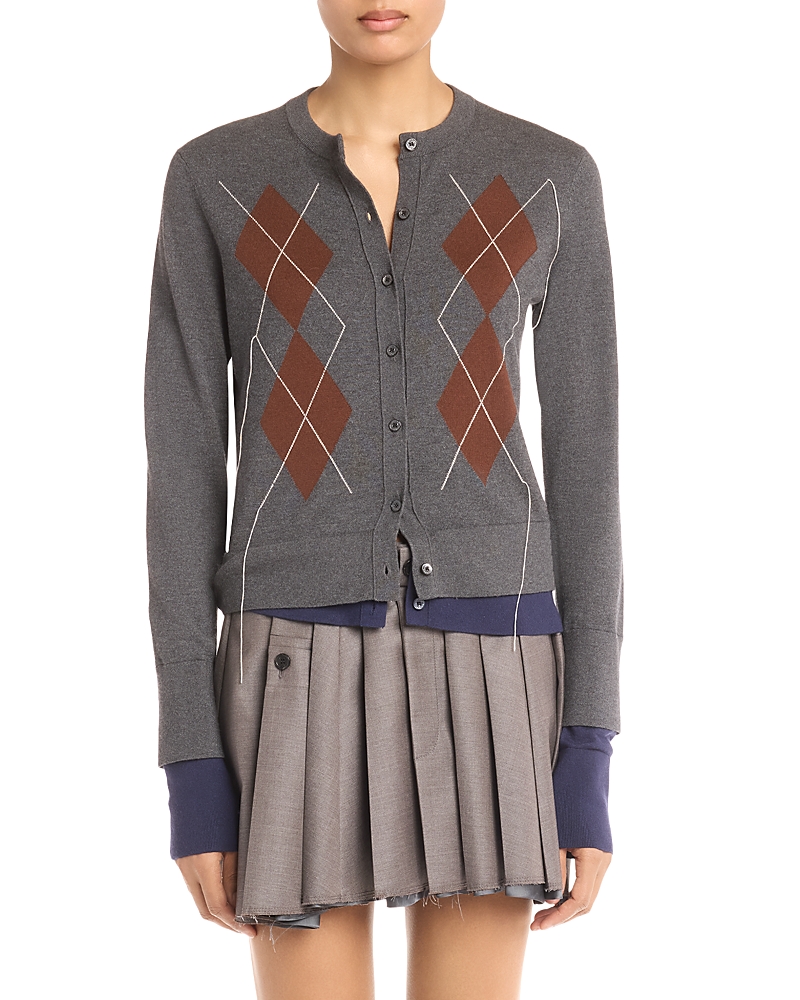 Acne Studios Layered Look Cardigan Sweater