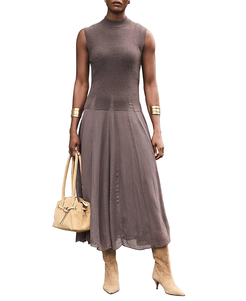 Mint Velvet Women's Sleeveless Knit Midi Dress