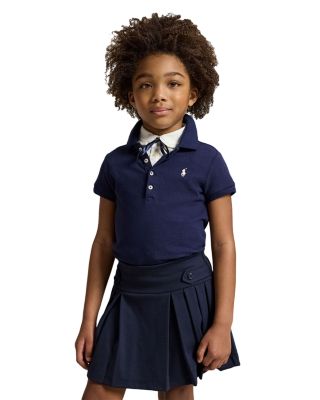 Girls' Mesh Knit Polo - Little Kid