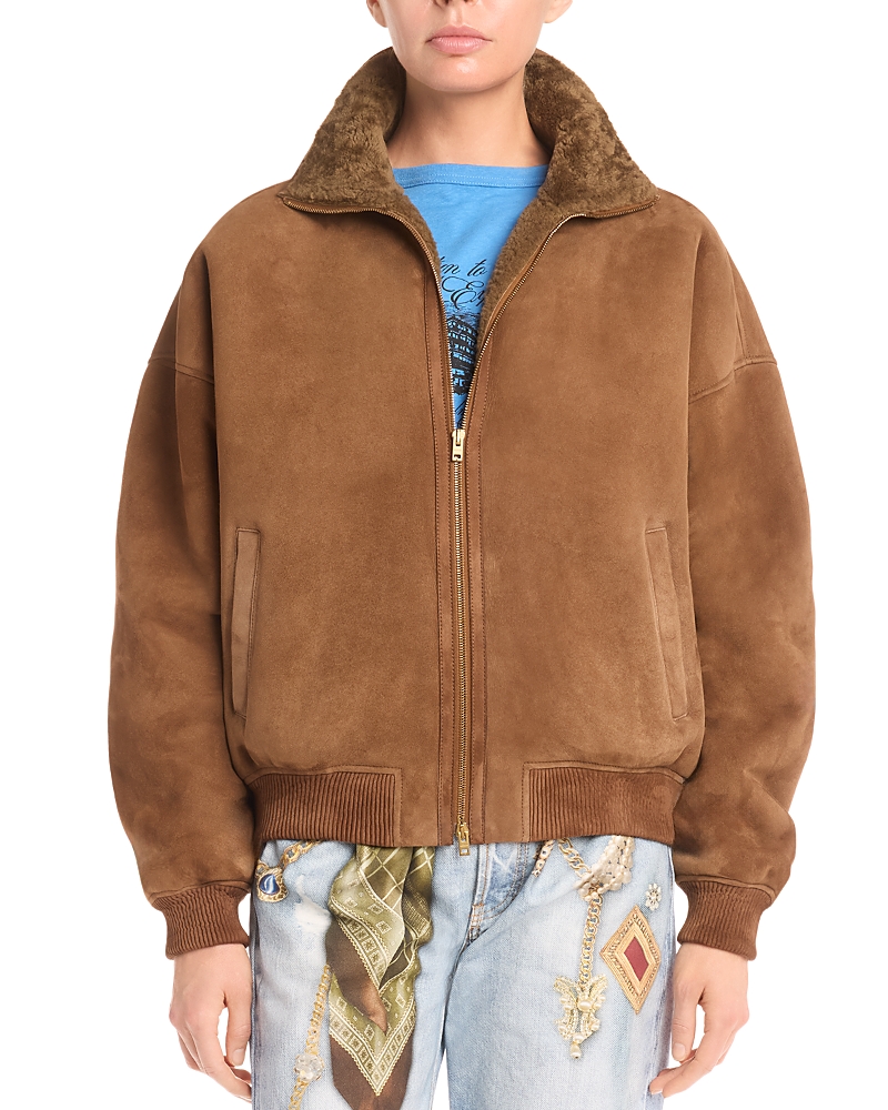 Acne Studios Leather Zip Front Jacket