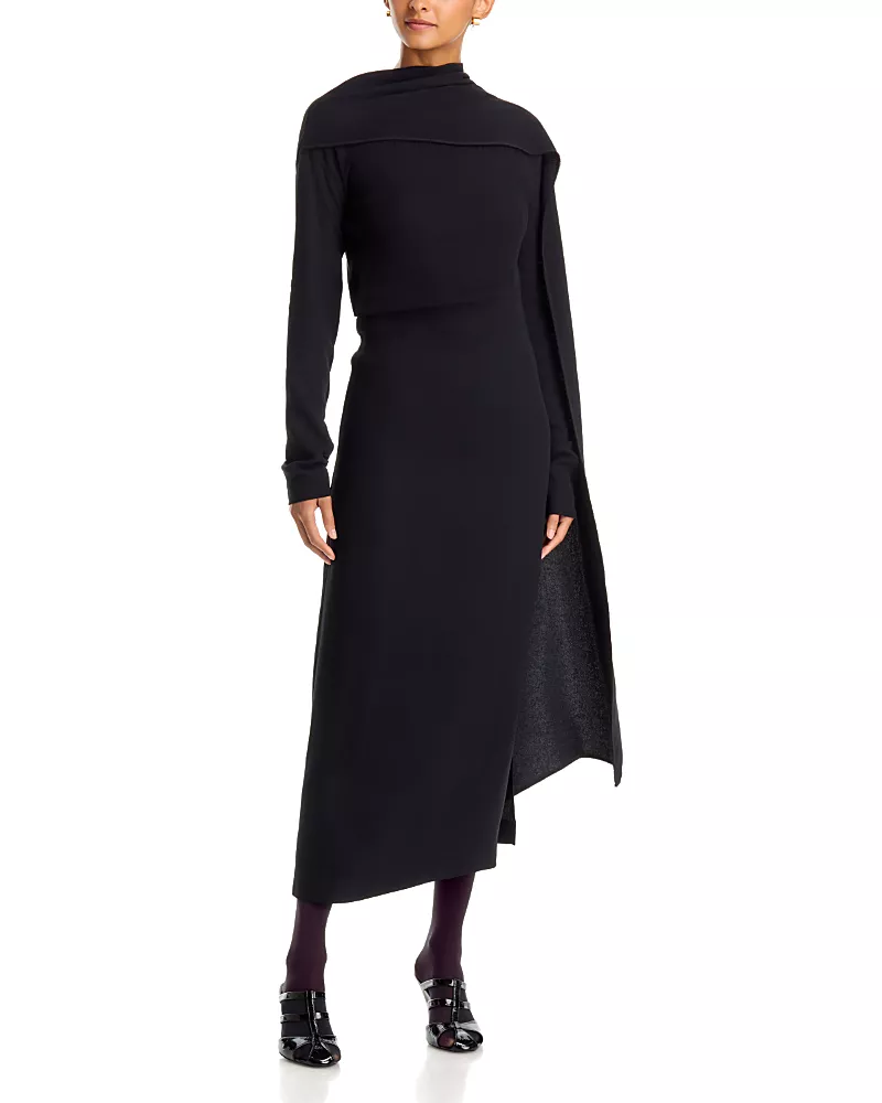 Toteme Draped Scarf Midi Dress