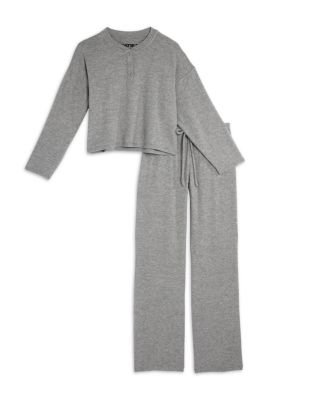 Girls' Tween Drew Long Sleeved Henley Top & Wide Leg Pants - Big Kid