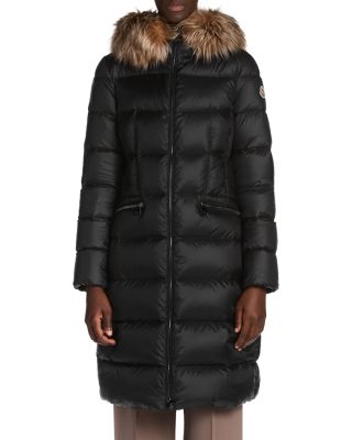 Boedic Hooded Shearling Trimmed Long Down Jacket