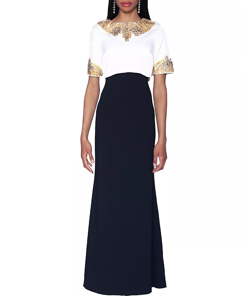 Shani Beaded Popover Gown