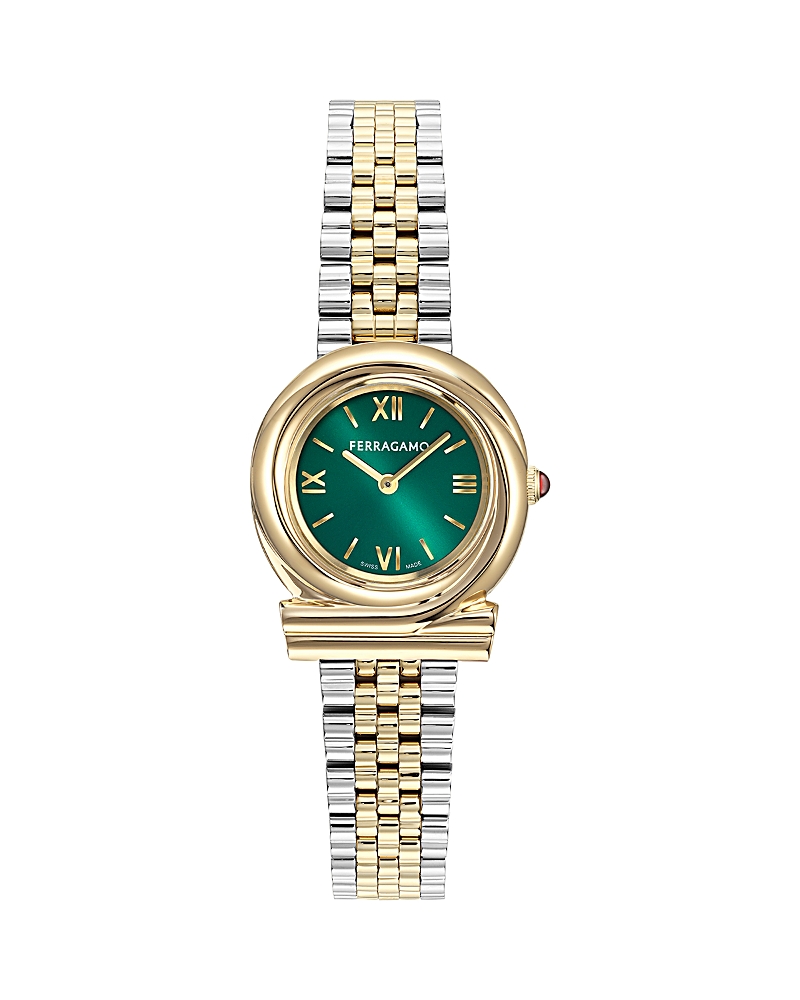 Ferragamo Gancini Twisted Bracelet Watch, 28mm