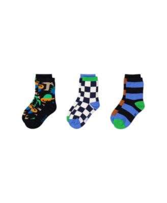 Boys' Cotton Blend Soft Stretch Ribbed Cuff Socks - Little Kid, Big Kid