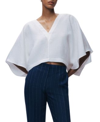 Nocturne Belt Detail V-Neck Blouse