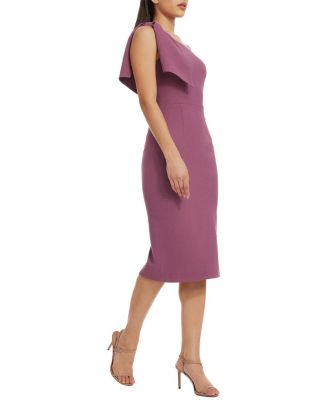 Tiffany One Shoulder Bow Midi Dress - thumbnail 6