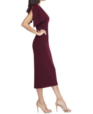 Tiffany One Shoulder Bow Midi Dress - thumbnail 3