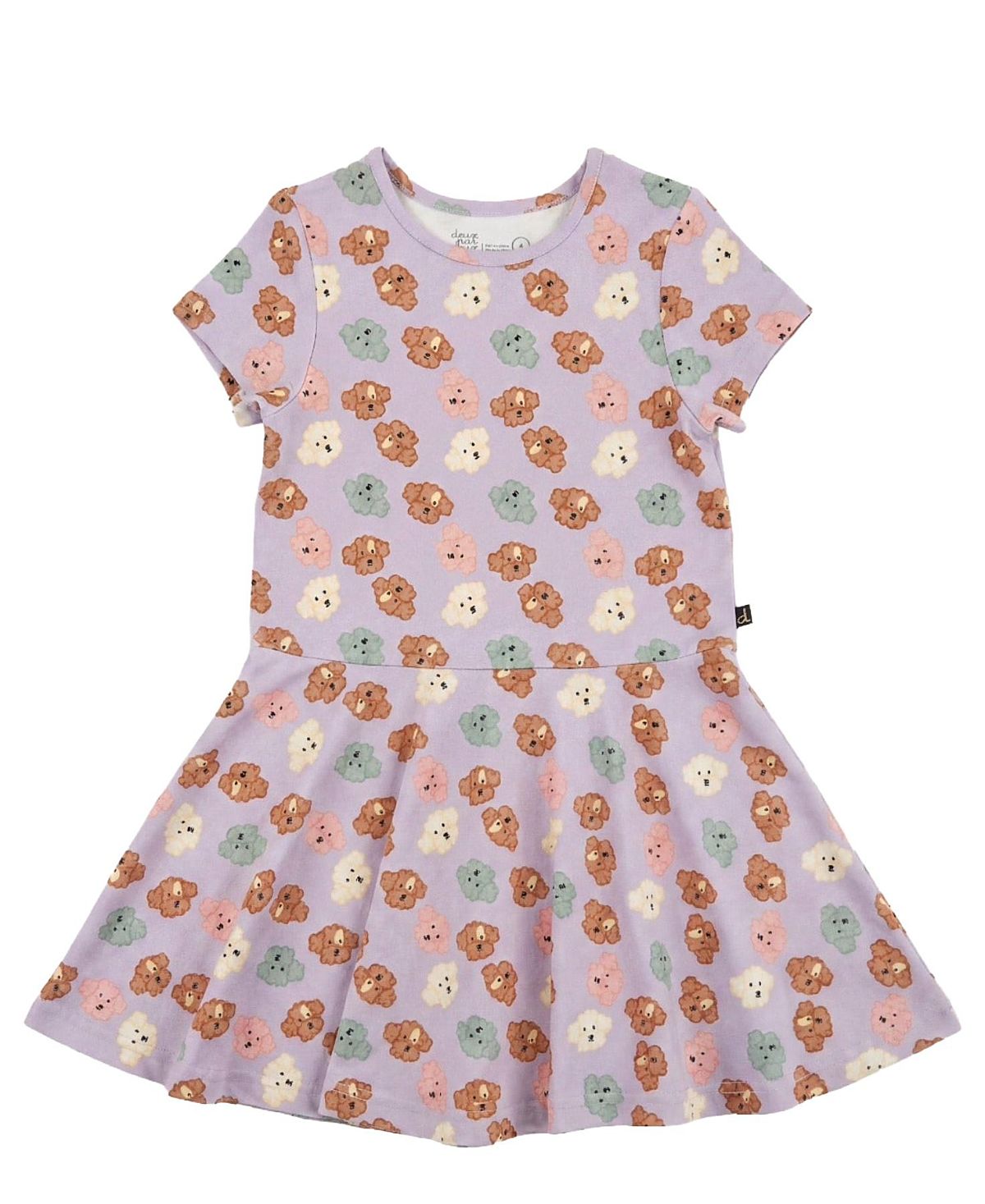Deux par Deux Girls' Jersey Drop Waist Flowy Skirt Dress - Little Kid