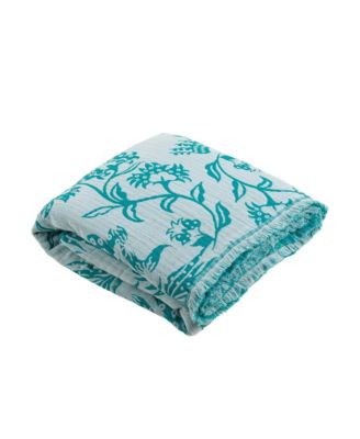  Costa Fringed Jacquard Oversized Cotton Coverlet, King