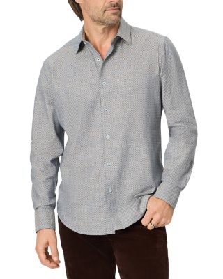 Gandadam Slim Fit Patterned Cotton Woven Shirt