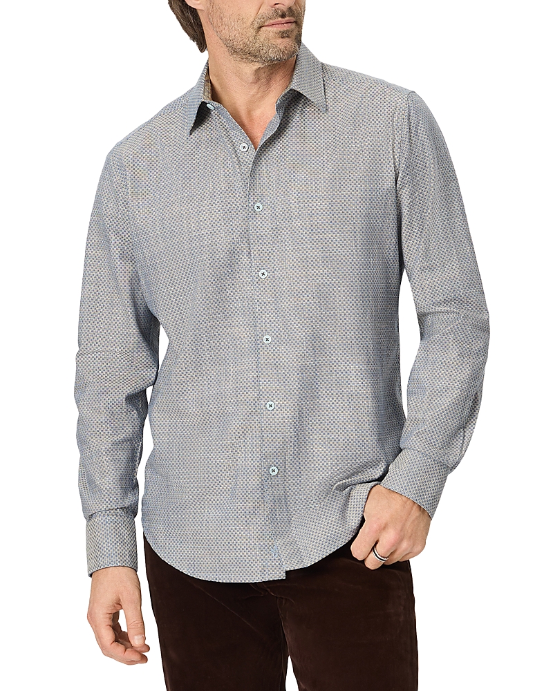 Robert Graham Gandadam Slim Fit Patterned Cotton Woven Shirt