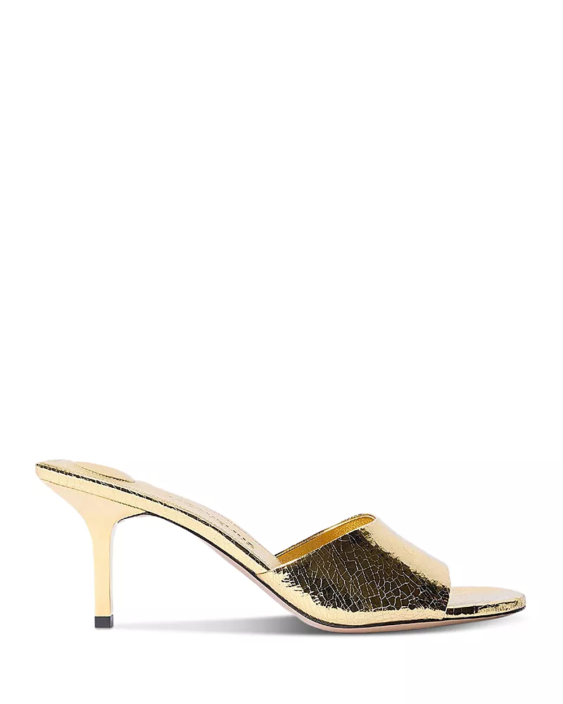 Jacquemus Women's Cubisto Metallic Leather Mules