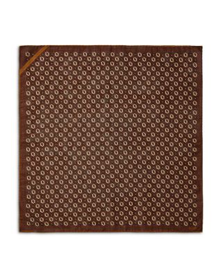 Macro Geometric Print Wool Foulard