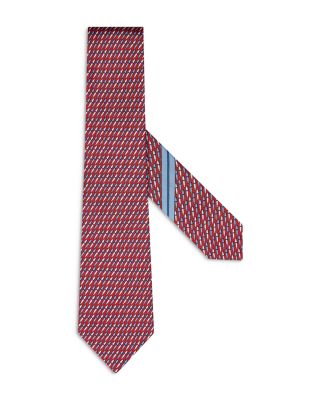 Printed ZEGNA's Founder's Pen Pattern Silk Classic Tie
