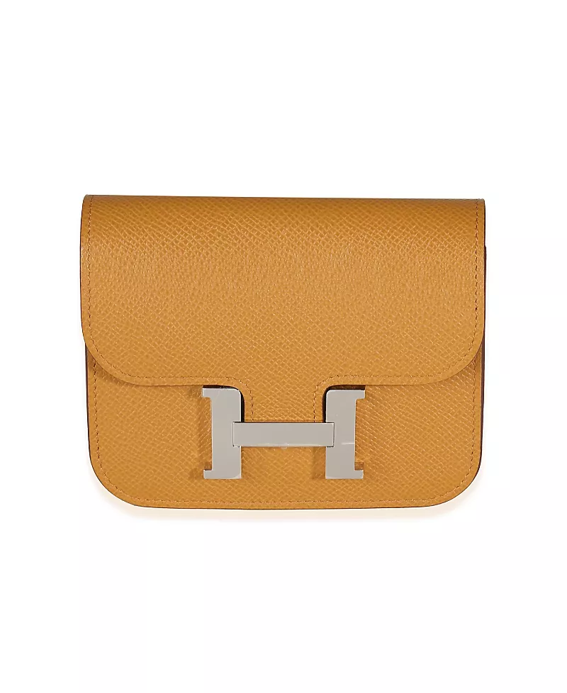 Pre-Owned HERMES Constance Slim Wallet Leather Wallet