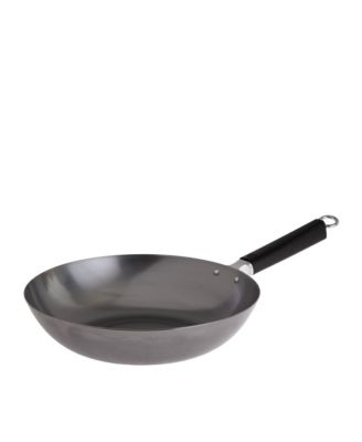  Uncoated Carbon Steel Stir Fry Pan with Phenolic Handle, 20.1" L x 12" W x 2.87" H