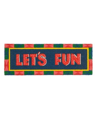 Kerala Let's Fun Coir Doormat, 14" x 36"
