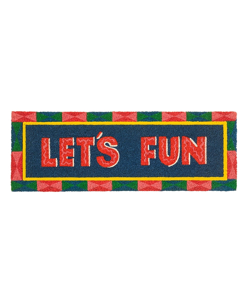 Zsa Zsa Zsu Kerala Let's Fun Coir Doormat, 14 x 36