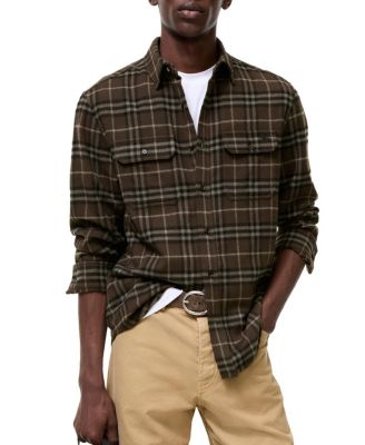  Check Wool Flannel Overshirt