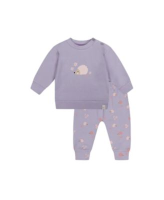  Girls' Organic Cotton Hedgehog Pants and Long Sleeve Top Set - Baby
