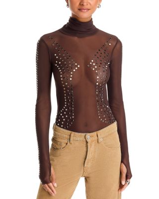 Zadie Studded Mesh Top