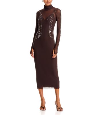 Shailene Studded Mesh Dress