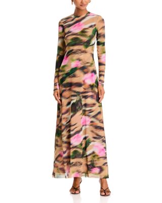 Paola Round Neck Mesh Dress