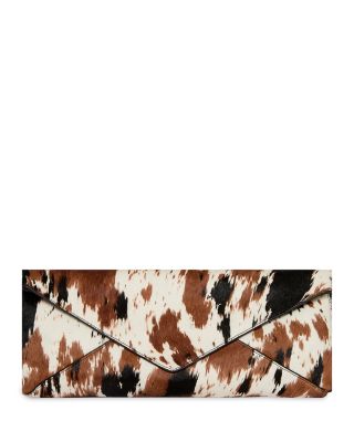 Calf Hair Cow Print Envelope Clutch
