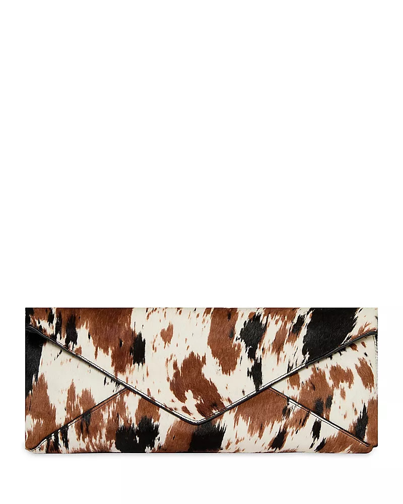 Rebecca Minkoff Calf Hair Cow Print Envelope Clutch