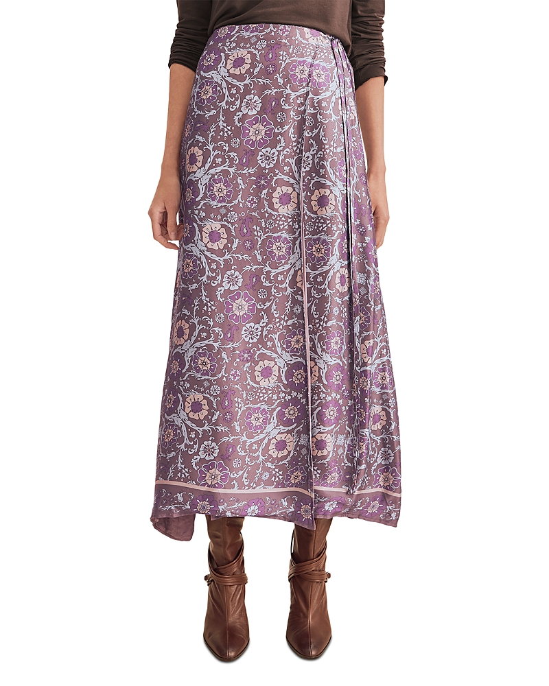 Splendid Cyrus Tie Side Midi Skirt