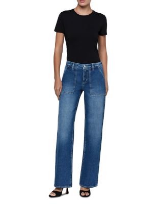 Christel High Rise Wide Leg Jeans in Atlantis - thumbnail 2