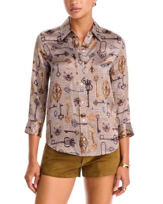 Dani Printed Silk Blouse 
