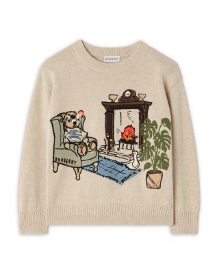 Boys' Fireside Home Bear Cotton Blend Sweater - Little Kid, Big Kid